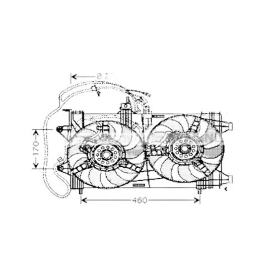 Ventilator motor FIAT PUNTO 188 1999->2012 pentru 1.8 130 HGT , perioada 1999 2000 2001 2002 2003 2004 2005 2006 2007 2008 2009 2010 2011 2012