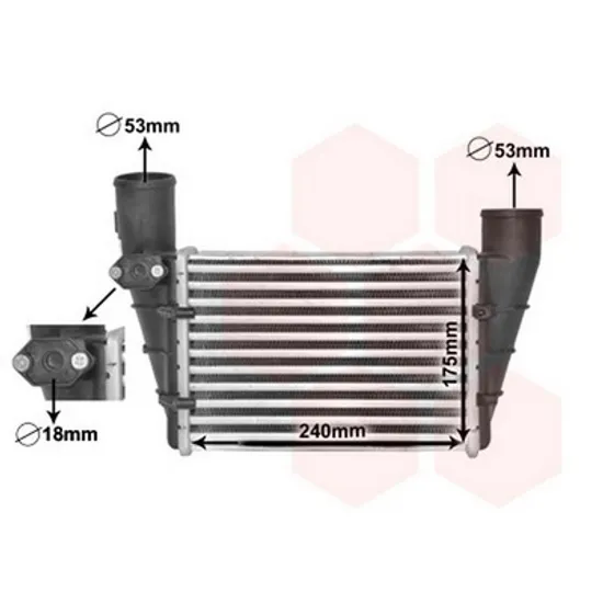 Intercooler AUDI A6 C5 1997->2005 Radiator intercooler benzina/ diesel (24x17,5x62) Perioada 1997 1998 1999 2000 2001 2002 2003 2004 2005