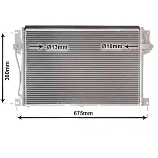 Radiator aer conditionat AUDI A3 8L1 1996->2004 1.8 T quattro 110KW 150CP , pentru motor AGU, AQA, ARX perioada 1996 1997,1998,1999,2000,2001,2002 2003