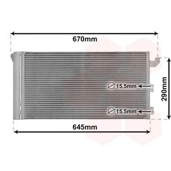 Radiator Aer Conditionat FIAT PANDA 169 2003->2013 Radiator aer conditionat diesel 2006-> (57x30,5x16) Perioada 2006 2007 2008 2009 2010 2011