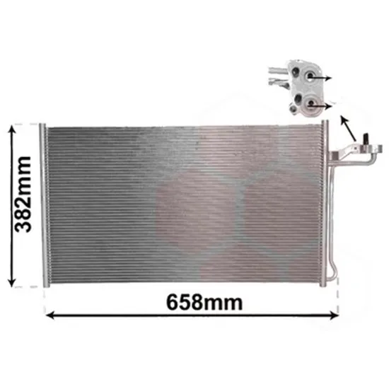 Radiator aer conditionat AUDI A3 8P1 2003->2012 2.0 TDI 125KW 170CP , pentru motor BMN, CBBB, CFGB perioada 2006 2007,2008,2009,2010,2011 2012