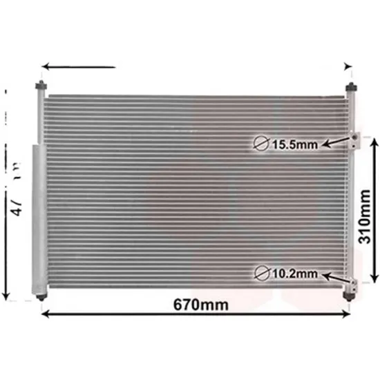 Radiator aer conditionat MERCEDES E-CLASS W210 1995->2002 pentru E 200 D , perioada 1996 1997 1998 1999 2000 2001 2002