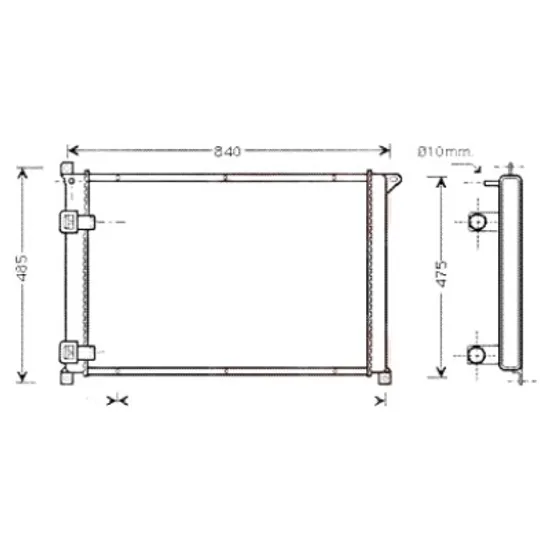 Radiator apa RENAULT MASTER 2 1998->2010 pentru 2.5 D, perioada 1998 1999 2000 2001