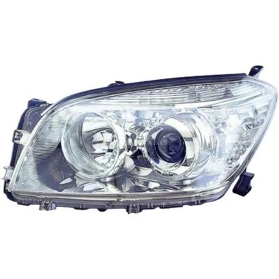 Far dreapta TOYOTA RAV 4 III 2005->2014 perioada 2006 2007 2008 2009 2010 2011 2012 2013 pana la an de fabricatie 08/2008, fara motor reglaj, semnal transparent, cu reglaj electric, cu bec H11/HB3