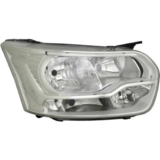 Far dreapta FORD TRANSIT 2013-> perioada 2013 2014 2015 2016 2017 2018 cu motor reglaj, semnal transparent, cu reglaj electric, cu lumina de zi, adaptiv, cu bec H15, cu bec H7/H1