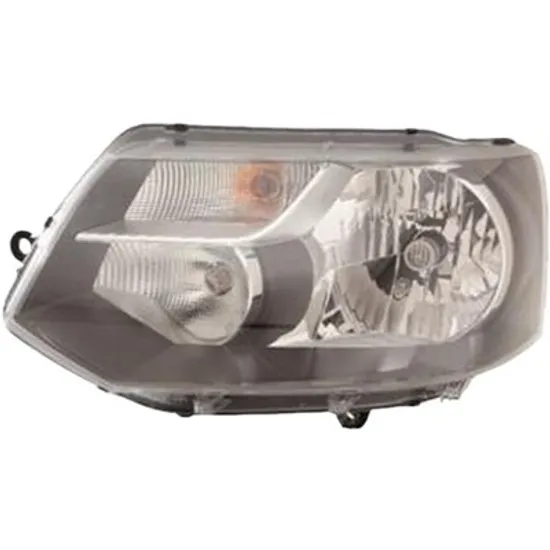 Far stanga VW CARAVELLE 5 2003->2015, MULTIVAN 5 2003->2015 perioada 2010 2011 2012 2013 2014 2015 , cu motor reglaj, semnal transparent, cu reglaj electric, cu lumina de zi, cu bec H4,