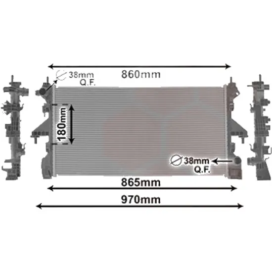 Radiator apa PEUGEOT BOXER 2006-> pentru 2.0 BlueHDi 110, perioada 2015 2016 2017 2018 2019