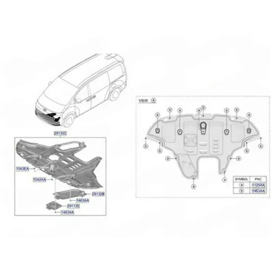 Scut Bara HYUNDAI STARIA 2025-> Deflector Bara fata plastic (O) Perioada 2025
