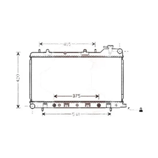 Radiator apa SUBARU FORESTER SF 1997->2002 pentru 2.0 AWD, 2.0 AWD, perioada 1998 1999 2000 2001 2002