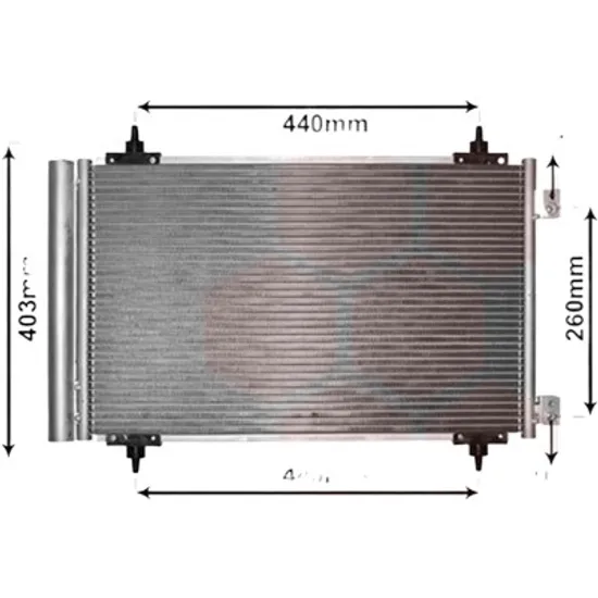 Radiator aer conditionat BMW 1 E87 2004->2011, 1 E81 2006->2011, 1 Cabriolet E88 2007->2013, 1 Coupe E82 2007->2012 pentru 120 i, perioada 2004 2005 2006 2007 2008 2009 2010 2011 2012 2013