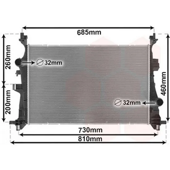 Radiator Motor FIAT 500X 2014-> Radiator apa 2.0 MJTD diesel cutie manuala/automata Perioada 2015 2016 2017 2018 2019 2020 2021
