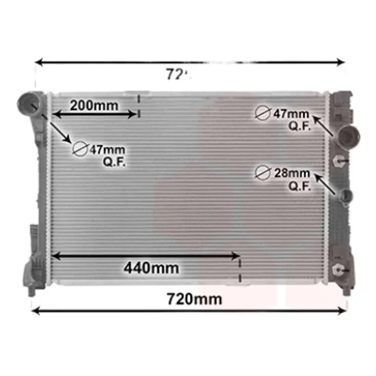 Radiator apa MERCEDES E-CLASS W212 2009->2015 pentru E 250 CGI, E 260 CGI, perioada 2009 2010 2011 2012 2013 2014 2015
