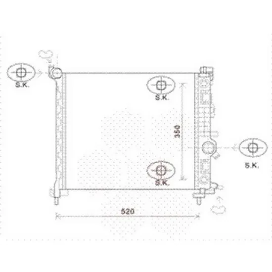 Radiator apa OPEL MERIVA B 2010->2017 1.7 CDTI 81KW 110CP , pentru motor A 17 DTC, A 17 DTI perioada 2010 2011,2012,2013,2014 2015