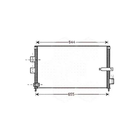 Radiator aer conditionat MITSUBISHI PAJERO 4 2006-> pentru 3.2 DI-D, perioada 2007 2008 2009 2010 2011 2012