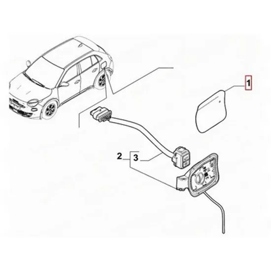 Capac buson FIAT 600 2023-> Clapeta alimentare (O) Perioada 2023 2024 2025