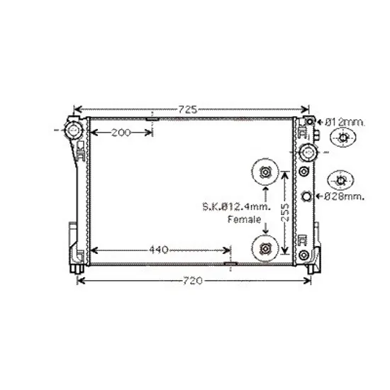 Radiator apa MERCEDES GLK-CLASS X204 2008->2015 pentru 300, 350, perioada 2009 2010 2011 2012 2013 2014 2015