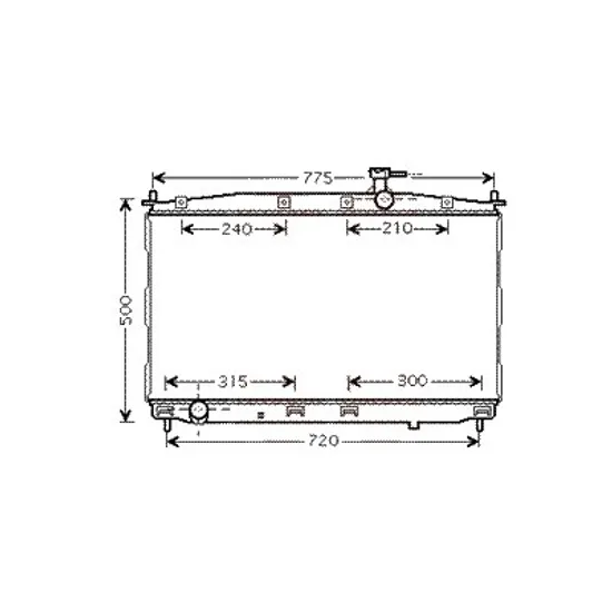 Radiator apa HYUNDAI SANTA FE 2 2005->2012 pentru 2.2 CRDi 4x4, perioada 2006 2007 2008 2009 2010 2011 2012