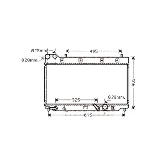 Radiator apa HONDA JAZZ 2 2002->2008 pentru 1.3 iDSi, perioada 2002 2003 2004 2005 2006 2007 2008
