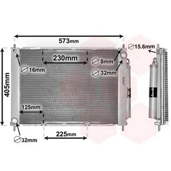 Radiator Motor RENAULT CLIO 3 2005->2014 Radiator apa si aer conditionat 1 4 - 1 6i - 16V DCi 51x38 Perioada 2008 2009 2010 2011 2012 2013 2014