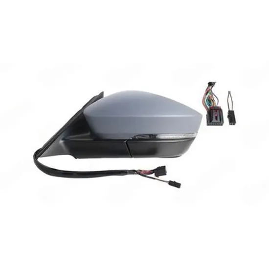 Oglinda SKODA KODIAQ 2016-> Oglinda exterioara electrica cu incalzire cu rabatare electrica pentru vopsit (cu memorie si Heliomata cu cabluri) (cu semnal si lampa podea si senzor banda) (15+2 PIN) ( STANGA Perioada 2021 2022 2023 2024