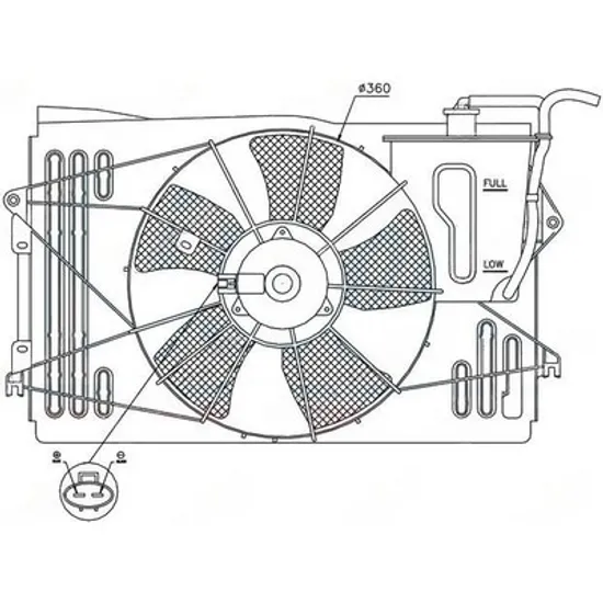 Ventilator Motor TOYOTA COROLLA Verso 2004->2009 Ventilator benzina (cu suruburi) Perioada 2007 2008 2009