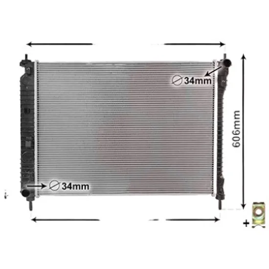 Radiator apa CHEVROLET CAPTIVA C100 2006-> 2.4 100KW 136CP , pentru motor LD9(147CUL4) perioada 2006 2007,2008,2009,2010 2011