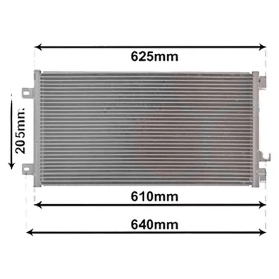 Radiator aer conditionat OPEL ADAM 2012->2019 1.0 66KW 90CP , pentru motor B 10 XFL, D 10 XFL perioada 2014 2015,2016,2017 2018