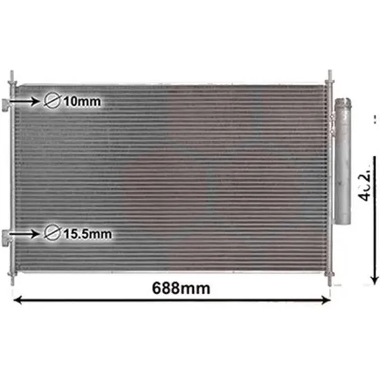Radiator aer conditionat JEEP CHEROKEE LIBERTY 2008-> pentru 2.8 CRD 4x4, perioada 2008 2009 2010 2011 2012 2013
