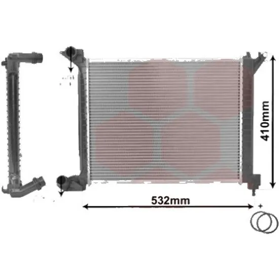 Radiator apa MINI MINI COOPER R50; R53 2001->2006 pentru One D, perioada 2003 2004 2005 2006