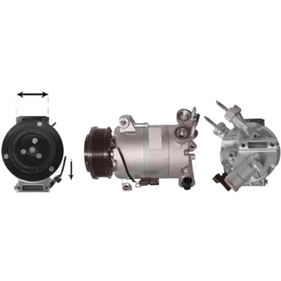 Compresor aer conditionat FORD FOCUS 3 2010->2019 1.0 EcoBoost 92KW 125CP , pentru motor M1DA, M1DC, M1DD perioada 2012 2013 2014 2015 2016 2017