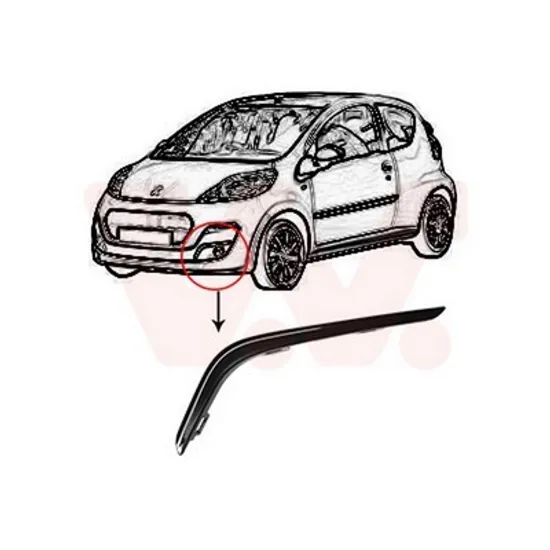 Bandou bara fata PEUGEOT 107 2005->2014 Bandou bara fata pentru vopsit stanga, 2012-> Perioada 2012 2013 2014 2015 2016 2017 2018