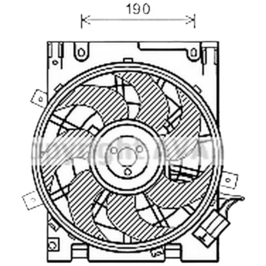 Ventilator motor OPEL ZAFIRA B 2005->2015 1.9 CDTI 74KW 100CP , pentru motor Z 19 DTL perioada 2005 2006 2007 2008 2009 2010