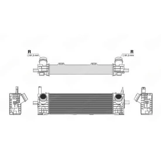 Intercooler BMW X3 G01 2017-> Radiator intercooler 2.0 diesel (540x170x80) Perioada 2017 2018 2019 2020 2021