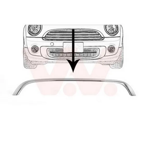 Ornament Capota fata MINI MINI cupe R58 2010->2015 Bandou capota motor cromat, Perioada 2011 2012 2013 2014
