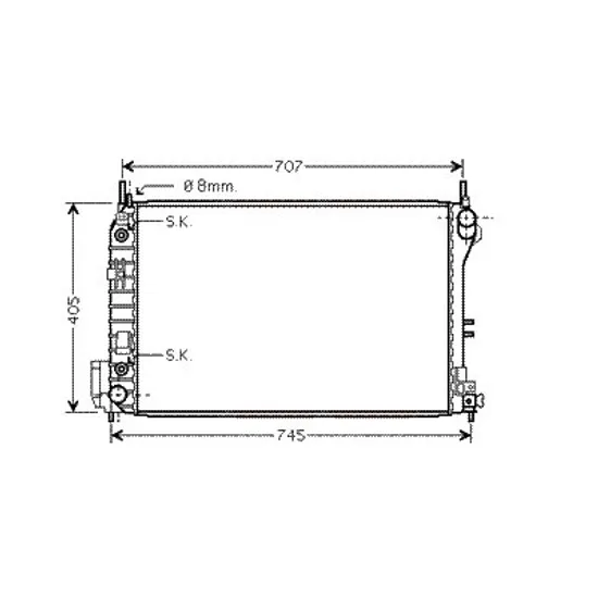 Radiator apa FIAT CROMA 2005-> pentru 2.2 16V, perioada 2005 2006 2007 2008 2009 2010
