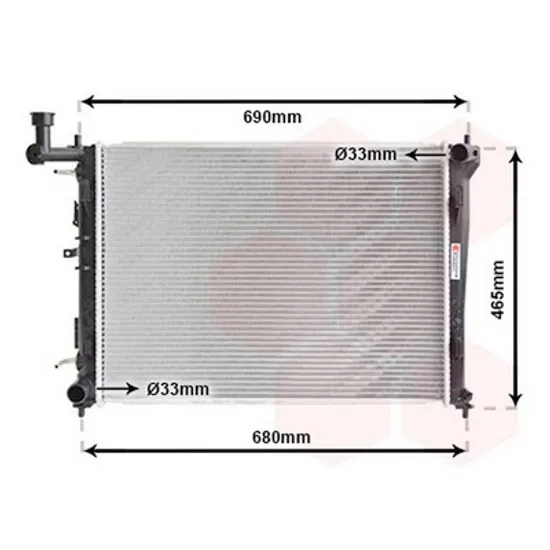 Radiator Motor KIA CEED 2006->2012 Radiator 1,4-1,6-2,0 16V 60x45,5x14 cv automata Perioada 2006 2007 2008 2009 2010 2011