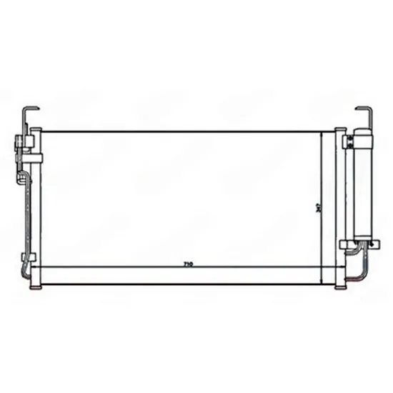 Radiator Aer Conditionat HYUNDAI TRAJET 2004->2008 Radiator condensator aer conditionat benzina - diesel (660x355x16) Perioada 2004 2005 2006 2007 2008