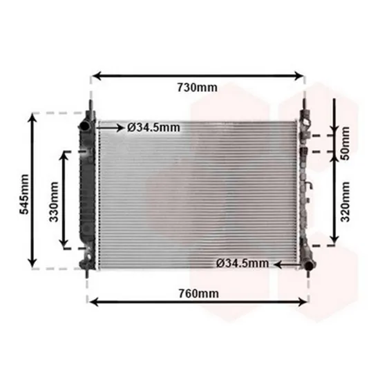 Radiator Motor CHEVROLET CAPTIVA C100 2006-> Radiator apa 2.2 TDCi MANUAL diesel (670x500x34) (KOYO) Perioada 2006 2007 2008 2009 2010 2011 2012 2013 2014 2015 2016 2017 2018