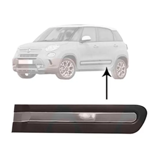 Bandou usa spate stanga FIAT 500L 2012-> perioada 2013 2014 2015 2016 2017 2018 crom-negru, pentru 4/5 usi,
