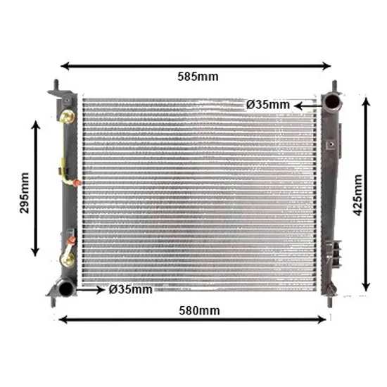 Radiator apa KIA SOUL 1 2009->2014 pentru 1.6 CVVT, perioada 2009 2010 2011