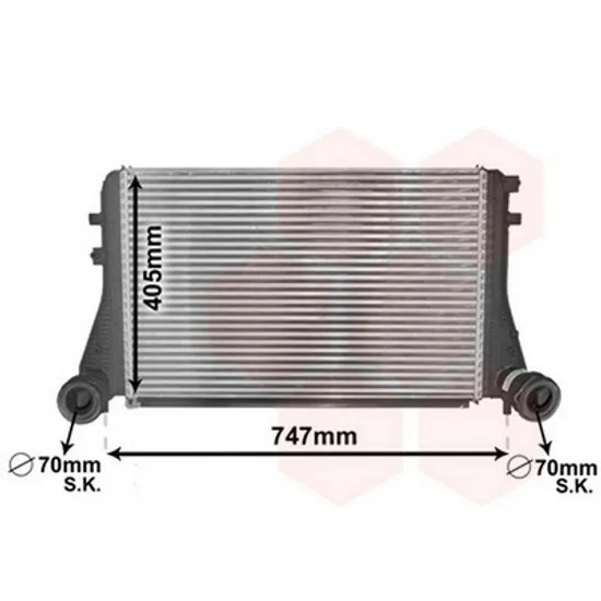 Intercooler VW SCIROCCO 2008->2017 Radiator intercooler benzina/ diesel 61,5x40,5x32 70 Perioada 2008 2009 2010 2011 2012 2013 2014 2015 2016 2017 2018 2019 2020
