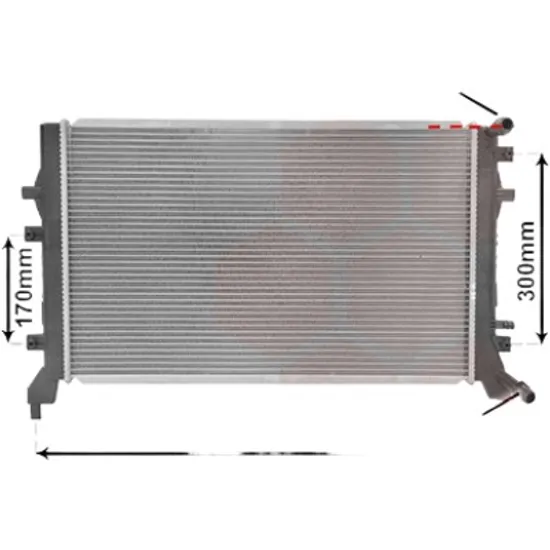 Radiator apa VW PASSAT B6 2005->2010 1.4 TSI 90KW 122CP , pentru motor CAXA perioada 2007 2008,2009 2010
