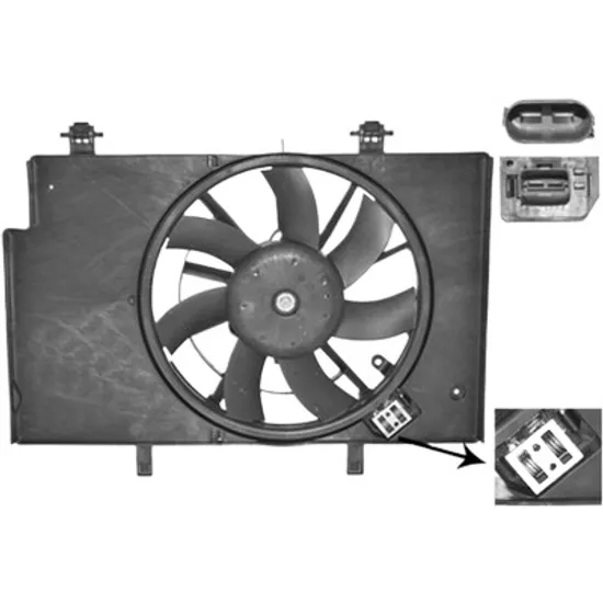 Ventilator motor FORD ECOSPORT 2012-> pentru 1.5 Ti, perioada 2013 2014 2015 2016 2017 2018