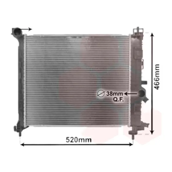 Radiator apa OPEL MERIVA B 2010->2017 1.7 CDTI 96KW 131CP , pentru motor A 17 DTS perioada 2010 2011,2012 2013