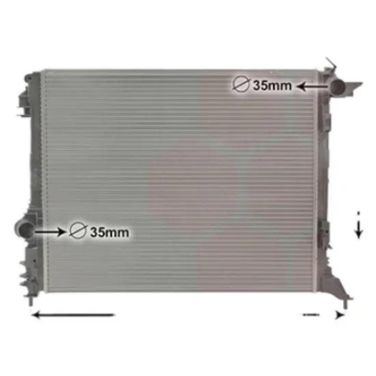Radiator apa RENAULT GRAND SCENIC 4 2016-> 1.5 dCi 110 81KW 110CP , pentru motor K9K 646, K9K 647 perioada 2016 2017,2018,2019,2020 2021