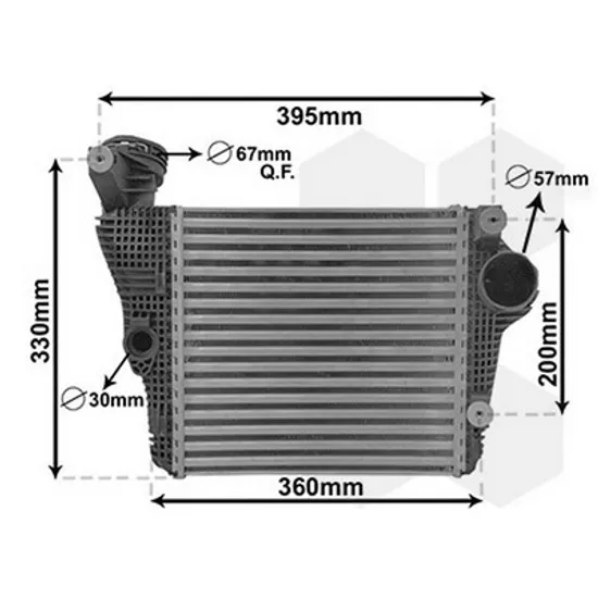 Intercooler PORSCHE MACAN 2014-> Radiator intercooler 3.0 GTS/3.0-3.6 I turbo benzina stanga Perioada 2014 2015 2016 2017 2018 2019 2020